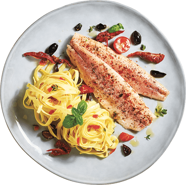 Filets de truite fumée à l'italienne